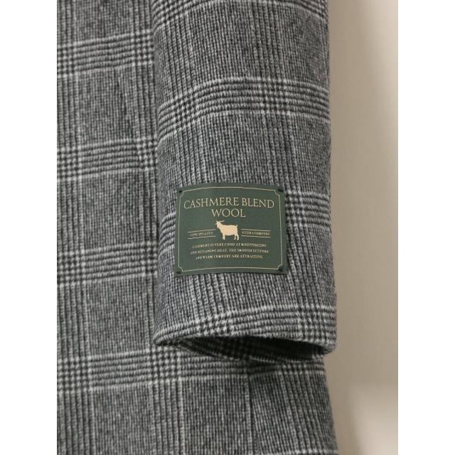 タカキュー（TAKA−Q）/【カシミヤ混】ウール スタンドコート チェック