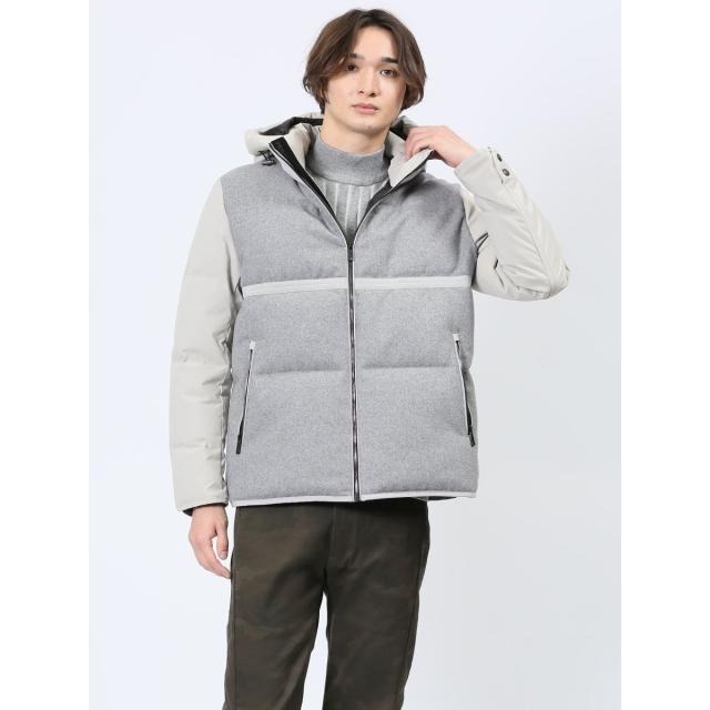 タカキュー（TAKA−Q）/【ダウン】レノマ オム ウール ハイブリッド切替 ダウンジャケット