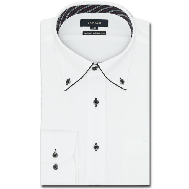 タカキュー（TAKA−Q）/タカキュー ノーアイロンストレッチ ボタンダウン ビジネスドレス長袖ニットシャツ 5,742円
