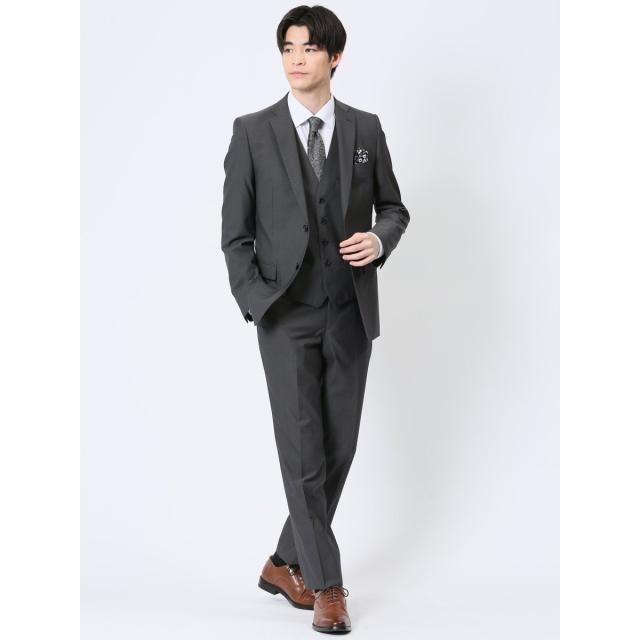 タカキュー（TAKA−Q）/【超光沢 ストレッチ】レノマ オム 2ボタン3ピース ビジネスセットアップスーツ ジオメトリック