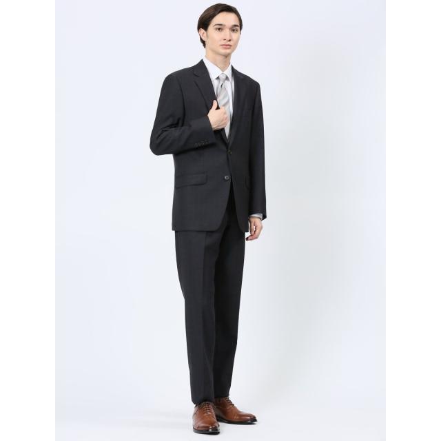 タカキュー（TAKA−Q）/【ストレッチ ウォッシャブル】タカキュー 2ボタン2ピース ビジネスセットアップスーツ チェック紺