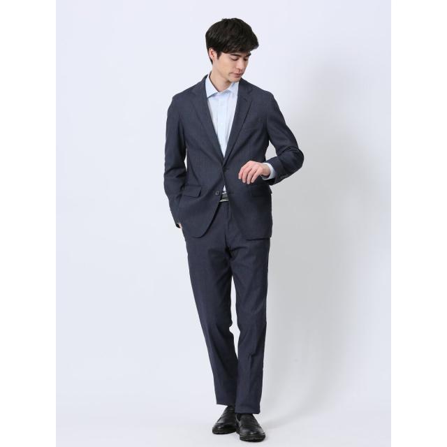 タカキュー（TAKA−Q）/タカキュー クロスストレッチ ノータックスラックス デニム風紺(セットアップ可能)_4