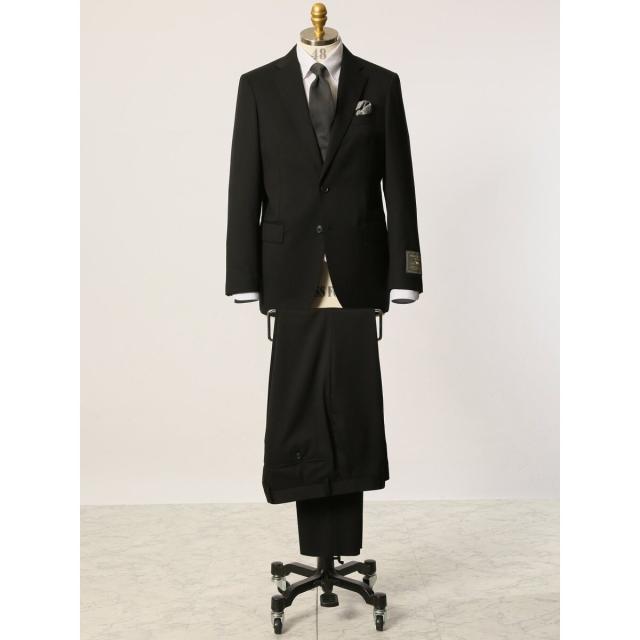 タカキュー（TAKA−Q）/【ウール混 ストレッチ】スーティスト 2ボタン2ピース ビジネスセットアップスーツ 黒