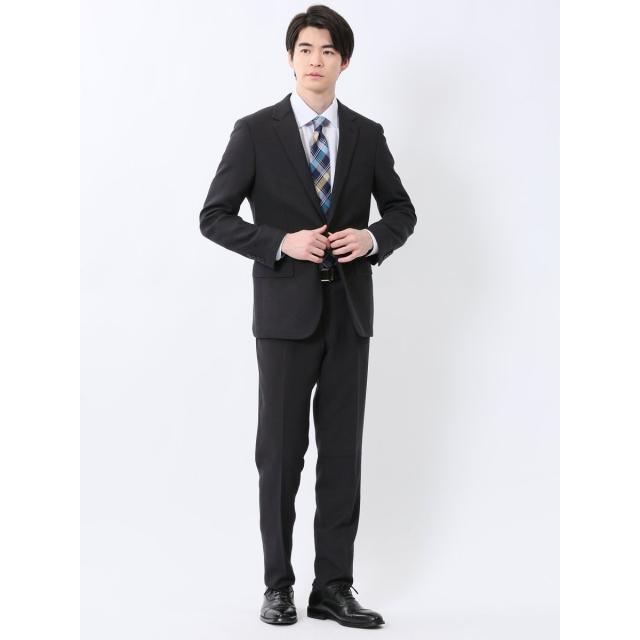 タカキュー（TAKA−Q）/【ストレッチ ウォッシャブル】タカキュー 2ボタン2ピース ビジネスセットアップスーツ ジオメ黒