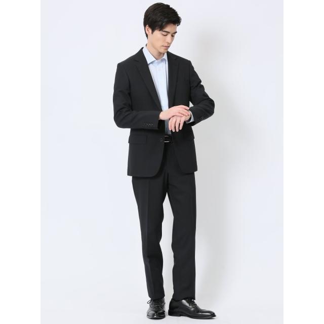 タカキュー（TAKA−Q）/【ストレッチ ウォッシャブル】タカキュー 2ボタン2ピース ビジネスセットアップスーツ ジオメト黒