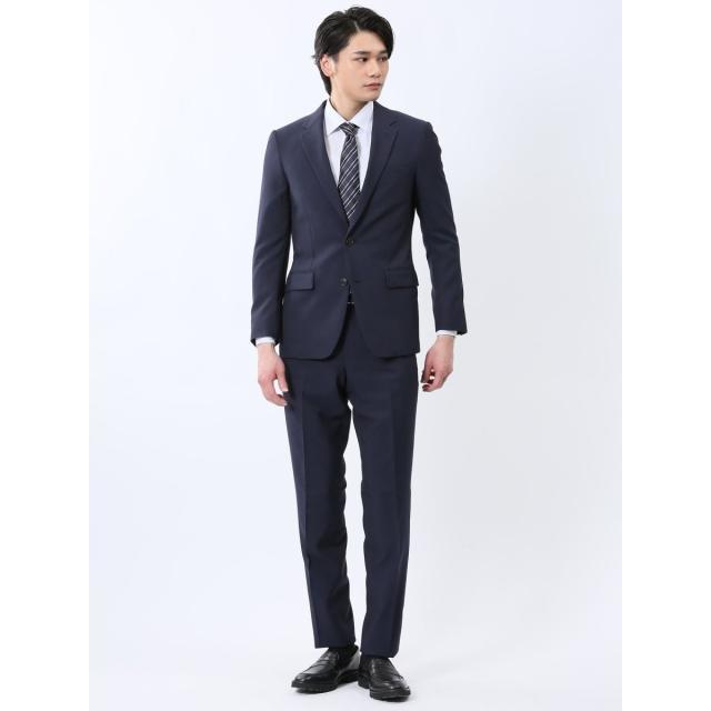 タカキュー（TAKA−Q）/【ストレッチ ウォッシャブル】タカキュー 2ボタン2ピース ビジネスセットアップスーツ ジオメト紺