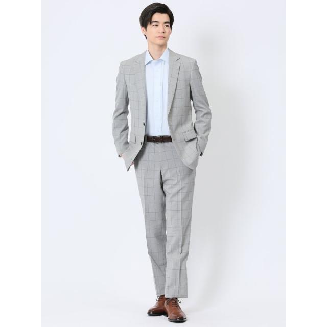 タカキュー（TAKA−Q）/【ストレッチ ウォッシャブル】タカキュー 2ボタン2ピース ビジネスセットアップスーツ チェック