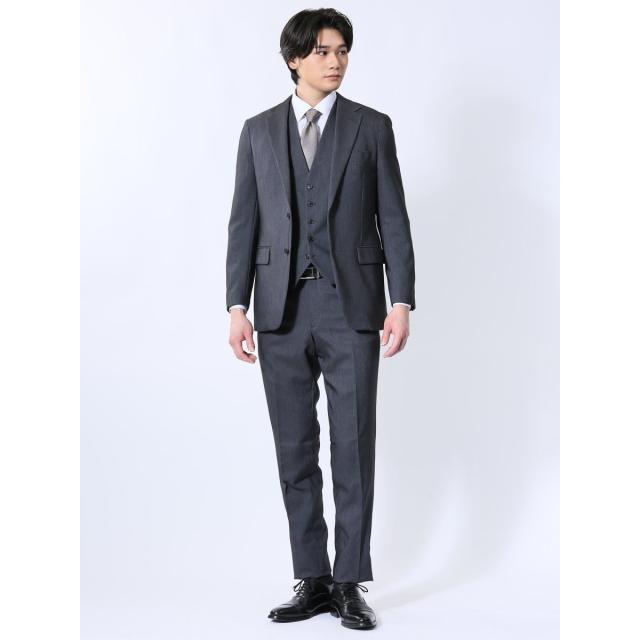 【未使用品】最小　タカキュー　２パンツ　ジャカード織ネイビースーツ　Ｙ４　スリム 未使用品】最小 タカキュー 2パンツ ジャカード織ネイビー