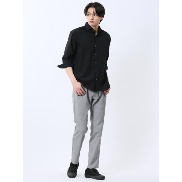 タカキュー（TAKA−Q）/m．f．エディトリアル ふくれチェック カッタウェイカラー7分袖シャツ_15