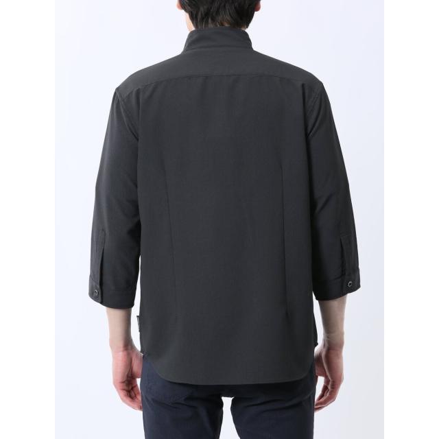 タカキュー（TAKA−Q）/m．f．エディトリアル ストレッチ 楊柳 スタンドカラー7分袖シャツ_18