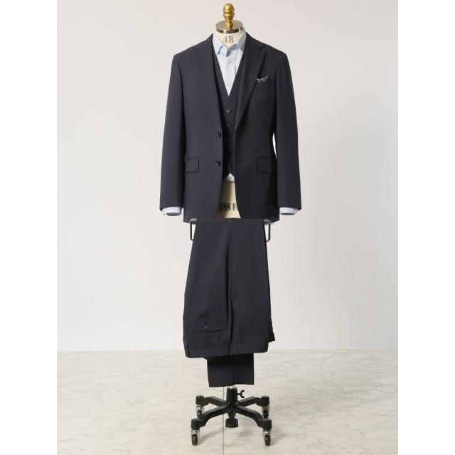 タカキュー（TAKA−Q）/【ストレッチ ウォッシャブル】スーティスト 2ボタン3ピース ビジネスセットアップスーツ ソラーロ青