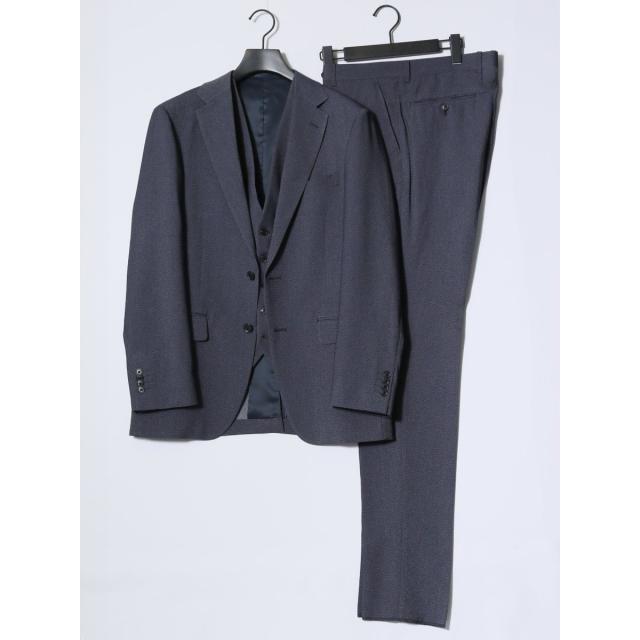 タカキュー（TAKA−Q）/【軽量 ストレッチ ウォッシャブル】スーティスト 2ボタン3ピース セットアップスーツ デニム調紺