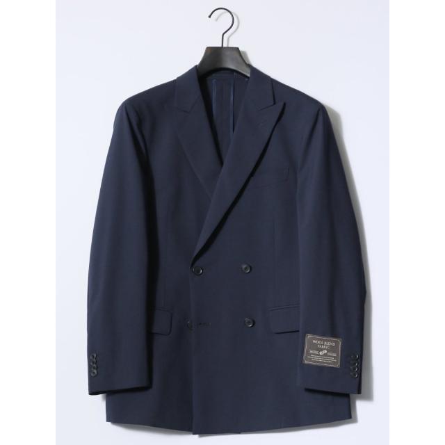 タカキュー（TAKA−Q）/スーティスト ストレッチ ウール混 ダブルジャケット 紺(セットアップ可能)