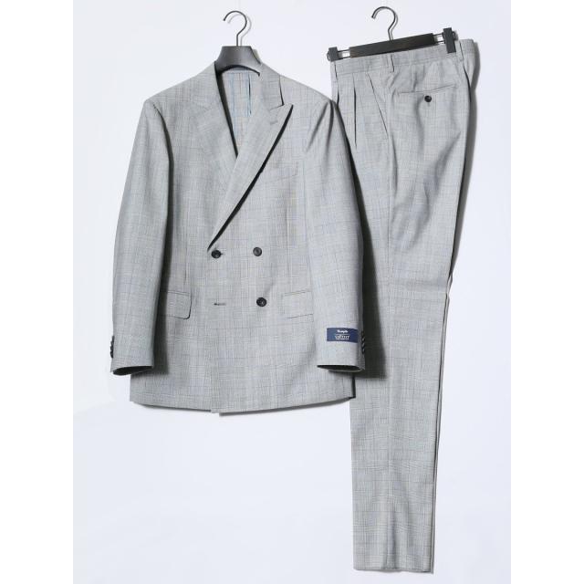 タカキュー（TAKA−Q）/【マルゾット ウール】スーティスト 2ボタン2ピース ビジネスセットアップスーツ チェックグレー