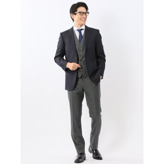 タカキュー（TAKA−Q）/【光沢 ウール混 2パンツ】タカキュー 2ボタン4