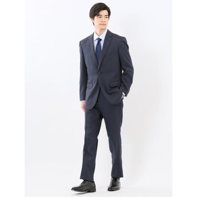 タカキュー（TAKA−Q）/【ストレッチ ウォッシャブル】タカキュー 2ボタン2ピース ビジネスセットアップスーツ 組織紺