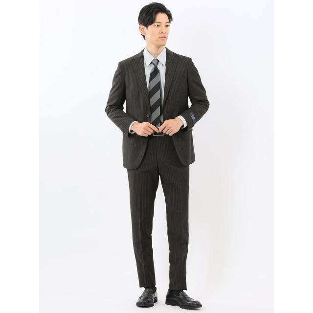 タカキュー（TAKA−Q）/【マルゾット ウール】 スーティスト 2ボタン2ピース スーツ ストライプ黒(セットアップ可能)