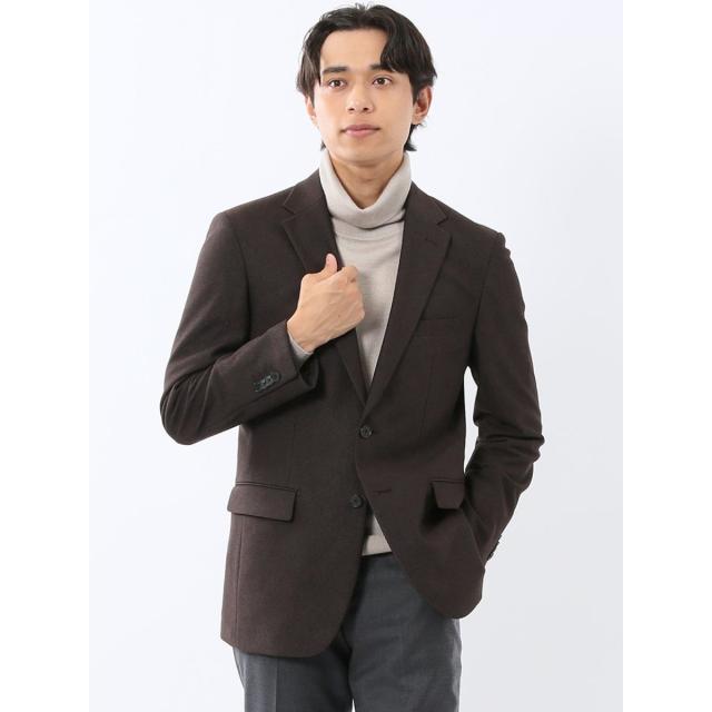 タカキュー（TAKA−Q）/【ストレッチ からみニット】タカキュー 2ボタンジャケット こげ茶
