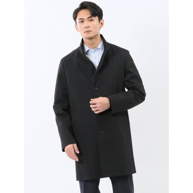 タカキュー（TAKA−Q）/【表地ストレッチ 撥水】タカキュー スタンドカラーコート カルゼ紺