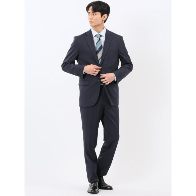 タカキュー（TAKA−Q）/【ストレッチウォッシャブル】タカキュー 2ボタン2ピース ビジネスセットアップスーツ ウィンドペン紺
