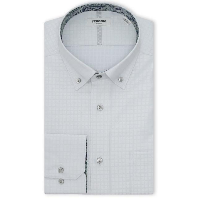 【NEW】タカキュー（TAKA−Q）/【モード イージーアイロン】レノマオム ショートボタンダウン ビジネスドレス長袖シャツ