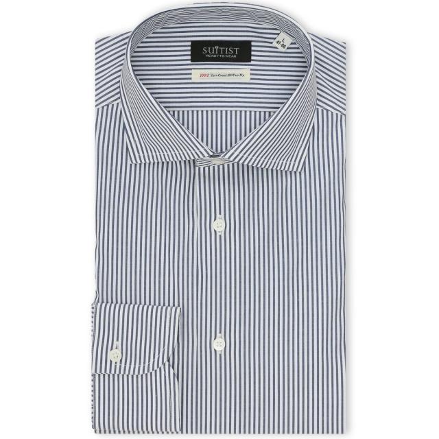 タカキュー（TAKA−Q）/【綿混双糸 ストレッチ】スーティスト ワイドカラー ビジネス ドレス 長袖 ワイシャツ