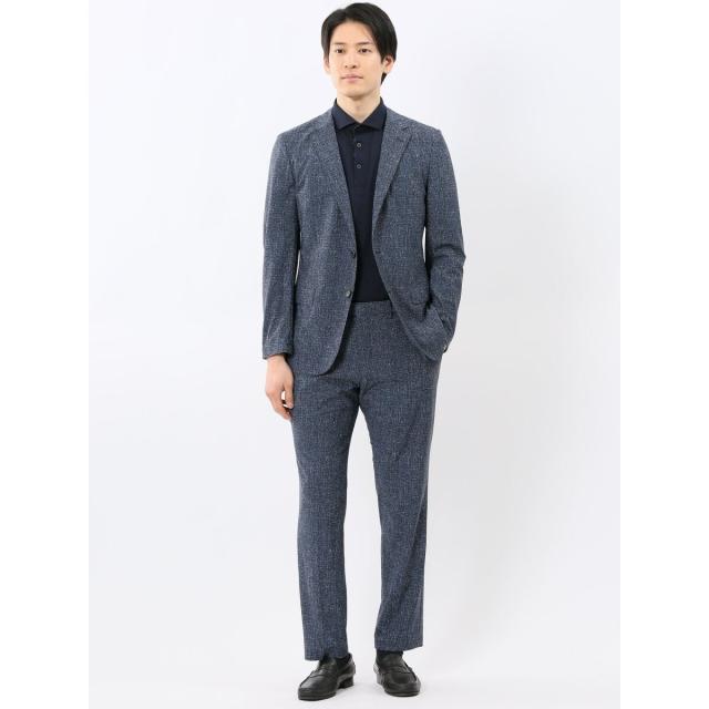 タカキュー（TAKA−Q）/【ストレッチ 接触冷感】タカキュー ノータック ビジネス パンツ 紺(セットアップ可能)_4