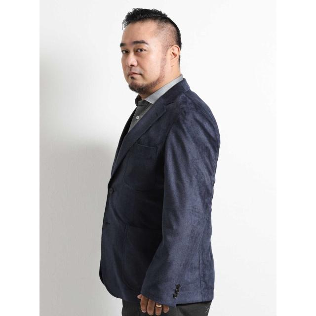 グランバック/【大きいサイズ】グランバック エンジェルベロア 2ボタンテーラードジャケット_9