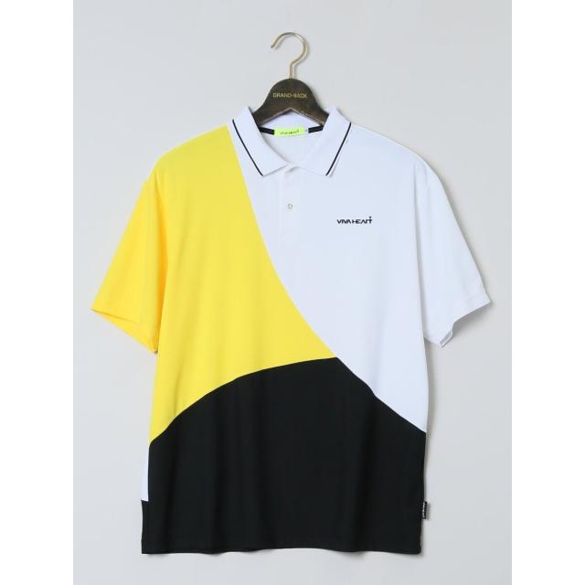 グランバック（GRAND−BACK）/【大きいサイズ 接触冷感 吸水速乾】ビバハート ゴルフ クレイジーカラーブロック 半袖ポロシャツ_1