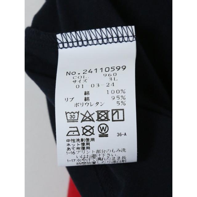 グランバック（GRAND−BACK）/【大きいサイズ】シナコバ 綿切替 クルーネック半袖Tシャツ_5