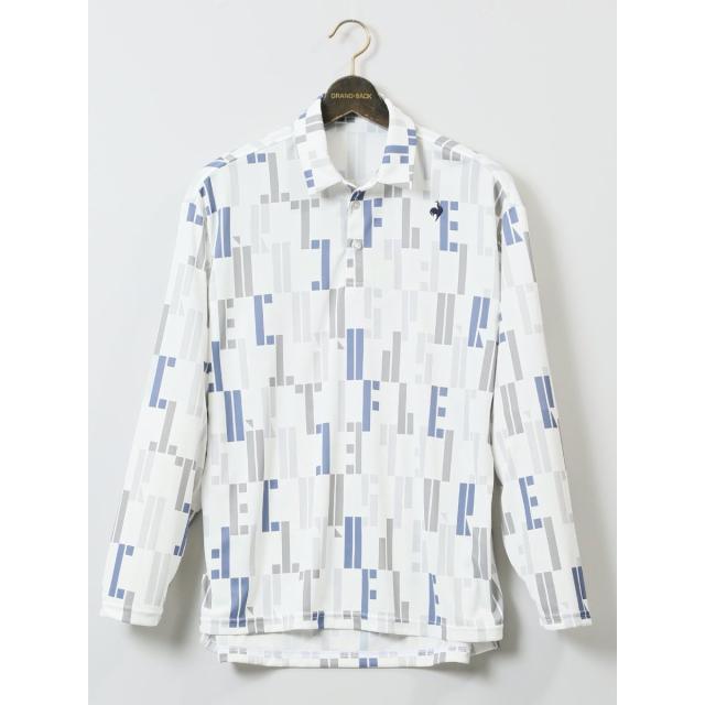 グランバック（GRAND−BACK）/【大きいサイズ 吸汗速乾 UV】ルコックスポルティフ ゴルフ ストレッチ 総柄 長袖ポロシャツ