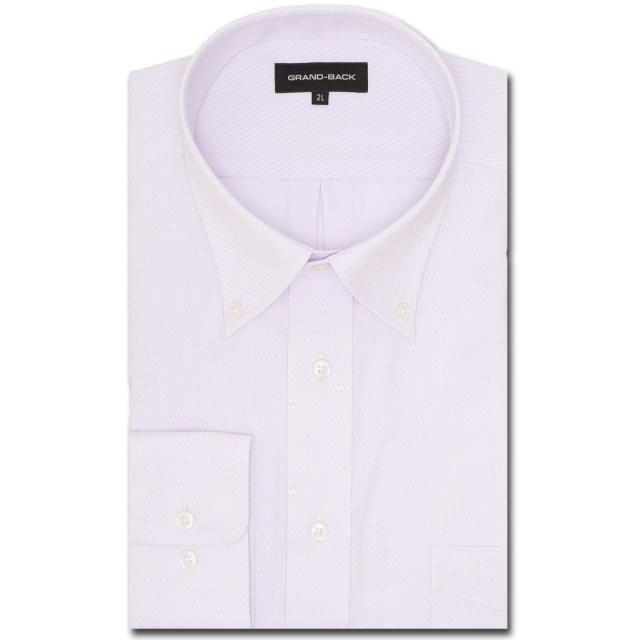 グランバック（GRAND−BACK）/大きいサイズ グランバック 形態安定 綿混 ボタンダウン 長袖 ビジネス ドレス ワイシャツ メンズ