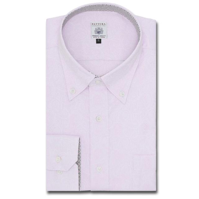 グランバック（GRAND−BACK）/【大きいサイズ 綿100％ 日本製】ファットゥーラ ボタンダウン ビジネスドレス長袖シャツ