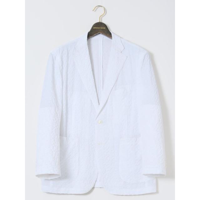 グランバック（GRAND−BACK）/【大きいサイズ】グランバック ストレッチ ドビーサッカー 2ボタンジャケット