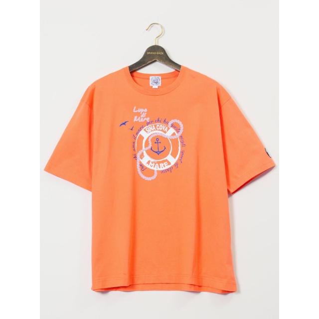 グランバック（GRAND−BACK）/【大きいサイズ】シナコバ 綿シルケット クルーネック半袖Tシャツ_1