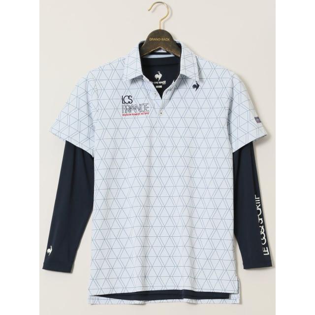 グランバック（GRAND−BACK）/【大きいサイズ】ルコックスポルティフ ゴルフ 長袖インナー付き 半袖ポロシャツ