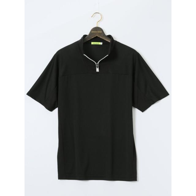 グランバック（GRAND−BACK）/【大きいサイズ】ビバハート 吸水速乾 ハーフジップ 半袖Tシャツ_1