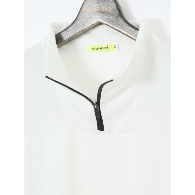 グランバック（GRAND−BACK）/【大きいサイズ】ビバハート 吸水速乾 ハーフジップ 半袖Tシャツ_4