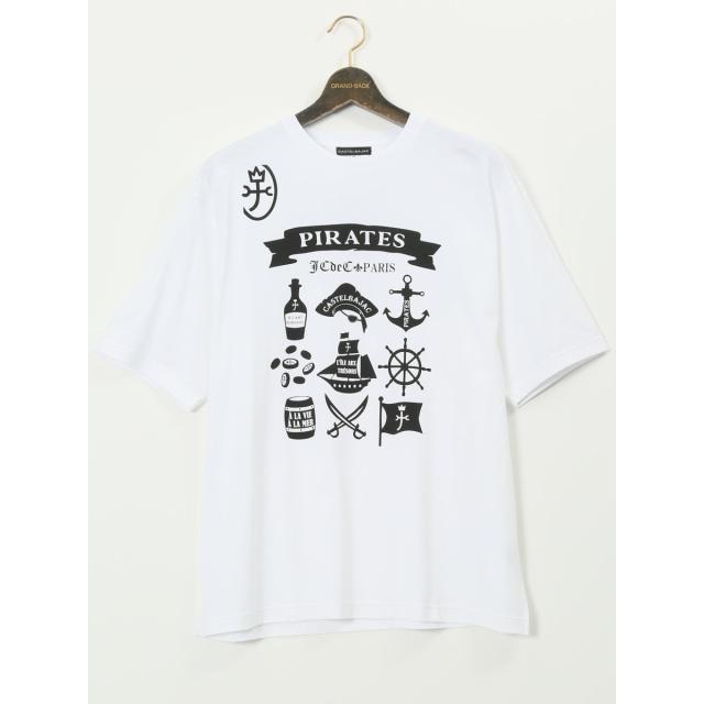 グランバック（GRAND−BACK）/【大きいサイズ】カステルバジャック 綿天竺 パイレーツ クルー 半袖 Tシャツ