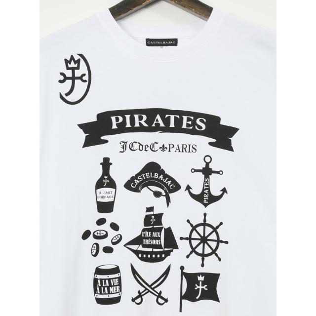 グランバック（GRAND−BACK）/【大きいサイズ】カステルバジャック 綿天竺 パイレーツ クルー 半袖 Tシャツ_3