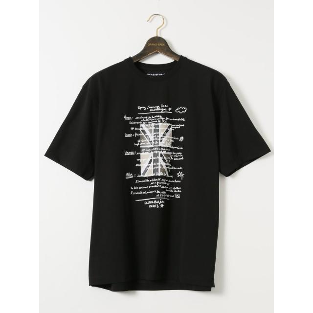 グランバック（GRAND−BACK）/【大きいサイズ】カステルバジャック 綿混 ストレッチ プリント クルー 半袖 Tシャツ