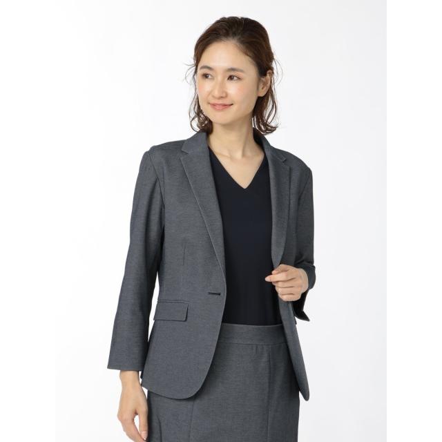 m．f．エディトリアル（m．f．editorial）/【ストレッチ ウォッシャブル】m．f．エディトリアル 1釦7分袖ジャケット 紺(セットアップ可…