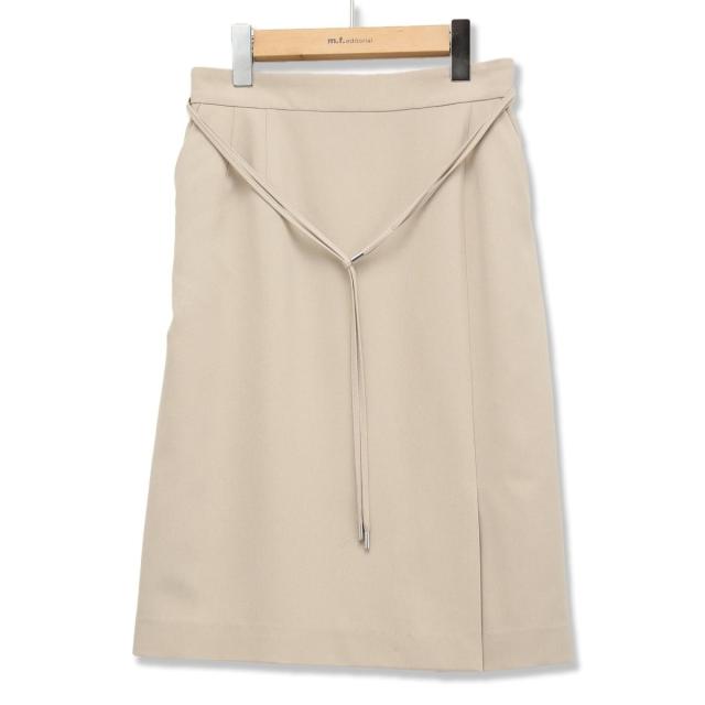 m.f.エディトリアル 綿麻ライク タイトスカート ベージュ(セットアップ