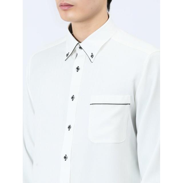 m.f.エディトリアル(m.f.editorial)/m.f.エディトリアル ドビーヘリンボン柄 ボタンダウン長袖シャツ m.f.エディトリアル(m.f.editorial)/m.f.エディトリアル ドビーヘリンボン柄 ボタンダウン長袖シャツ