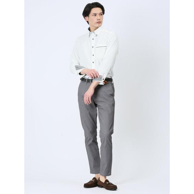 m.f.エディトリアル(m.f.editorial)/m.f.エディトリアル ドビーヘリンボン柄 ボタンダウン長袖シャツ m.f.エディトリアル(m.f.editorial)/m.f.エディトリアル ドビーヘリンボン柄 ボタンダウン長袖シャツ