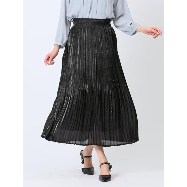 m．f．エディトリアル（m．f．editorial）/m．f．エディトリアル サテンプリーツ ロングスカート