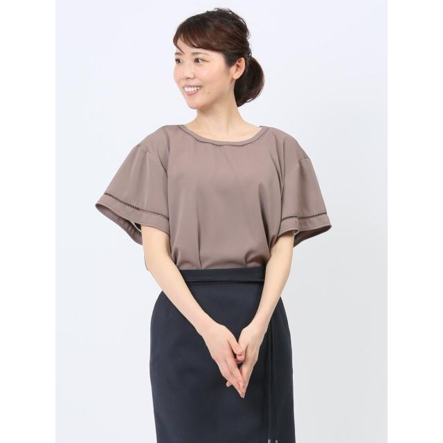 m．f．エディトリアル（m．f．editorial）/m．f．エディトリアル ハシゴレース 半袖プルオーバーブラウスの通販は