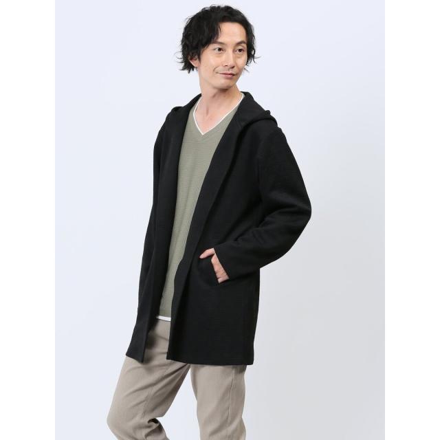 m．f．エディトリアル（m．f．editorial）/m．f．エディトリアル ふくれチェックジャガード フーディガン