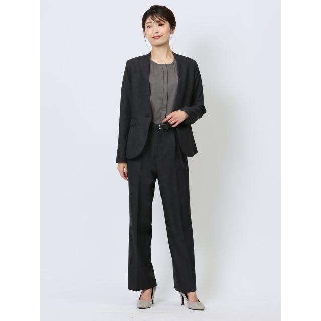 m．f．エディトリアル（m．f．editorial）/【ストレッチ ウォッシャブル UV】m．f．エディトリアル カラーレスジャケット＋ワイドパン…