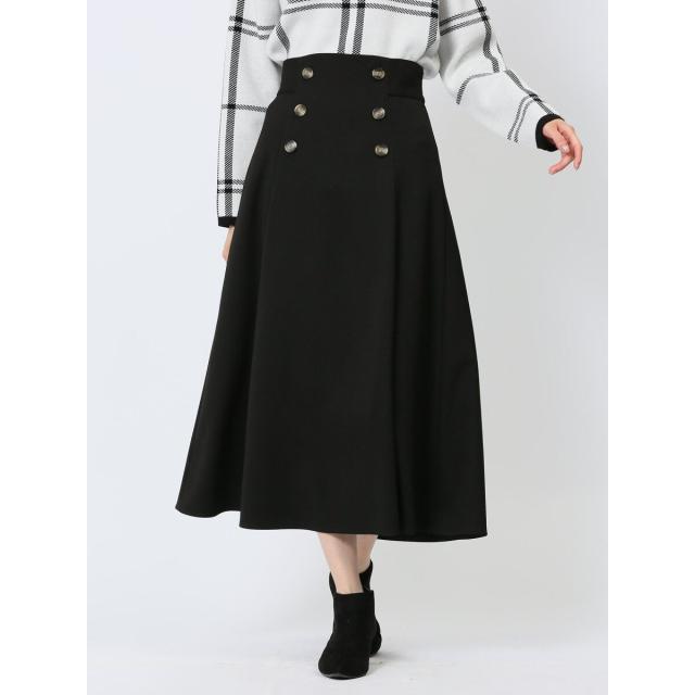 m．f．エディトリアル（m．f．editorial）/m．f．エディトリアル ボタンデザイン フレアースカートの通販は 5,891円